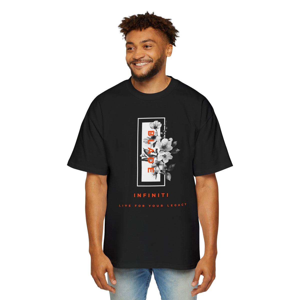 Bloom Bae Black Floral Oversized T-Shirt