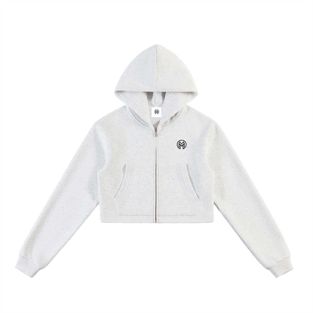 Montenegra Essential Cropped Zip-Up Hoodie