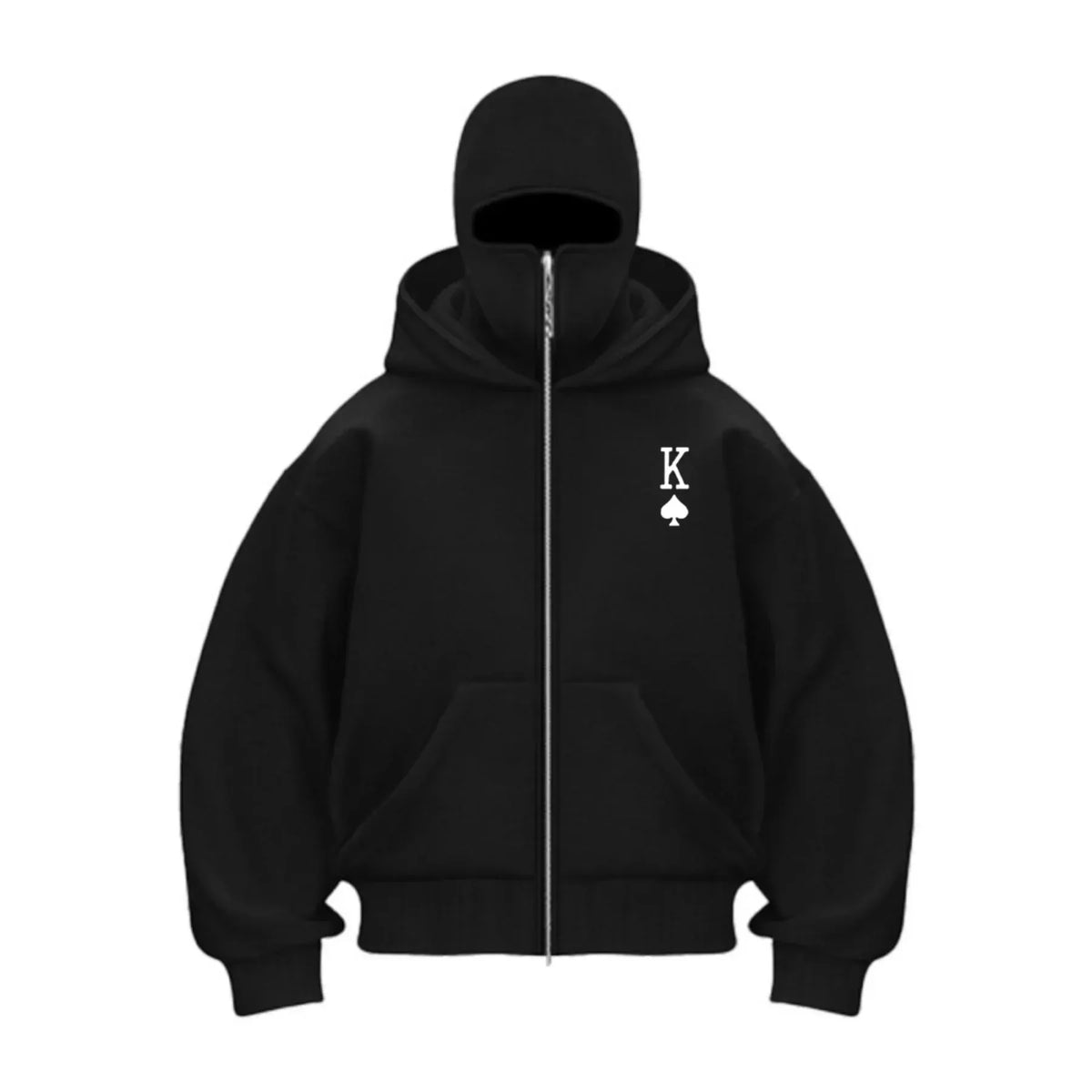 Y2K Double Hooded Balaclava Zip Hoodie