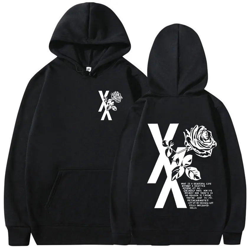 Rose Graphic Oversized Hoodie
