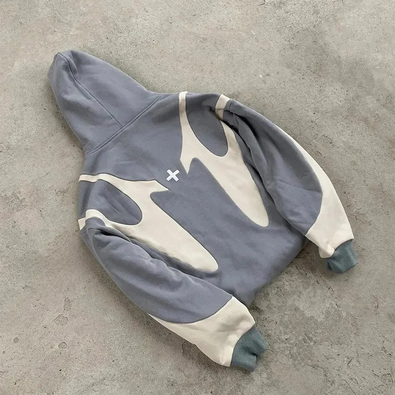 Devil Graphic Zip-Up Hoodie