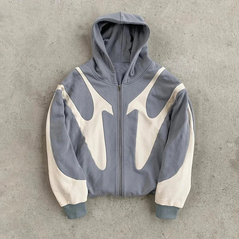 Devil Graphic Zip-Up Hoodie